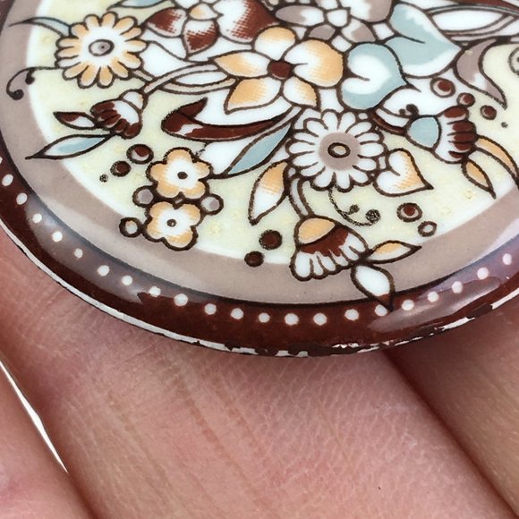 Vintage Michaela Frey Enamel Floral Brooch - Picture 5 of 5